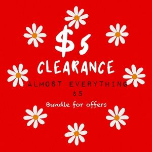$5 Clearance SALE! Almost everything marked down to $5. Bundle for an offer.